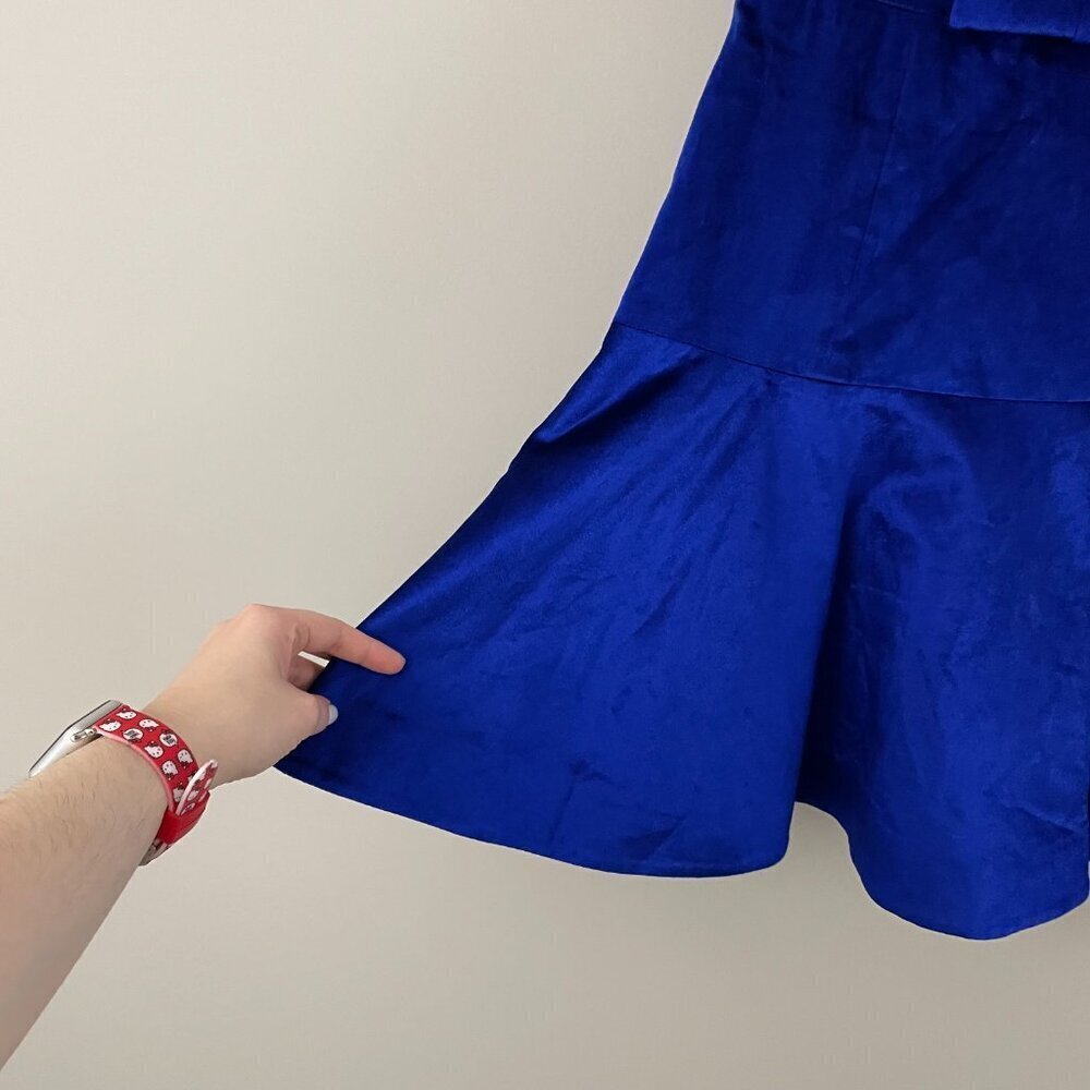Ted Baker London Maryann Blue Velvet Fit & Flare Dress Size 1 (XS) - Picture 6 of 7
